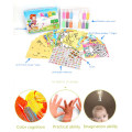 Hot selling Colorful children sand painting card Sand painting set with color box packing